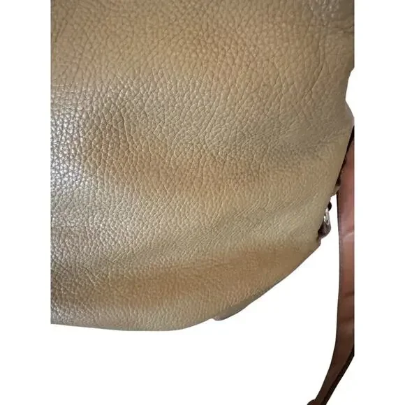 COACH VINTAGE SHOULDER BAG PEBBLED ORANGE LEATHER DUFFLE PURSE - Picture 3 of 16